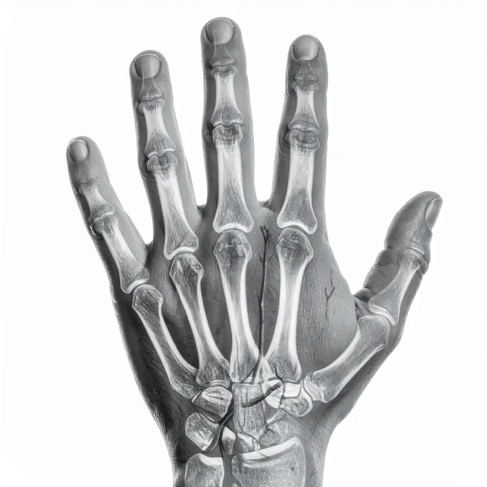 Angiography of a human hand